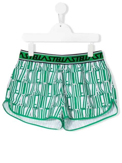 Stella McCartney Kids شورت بطبعة شعار الماركة