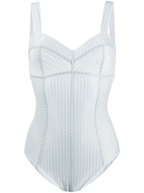 Oséree striped tie back swimsuit 