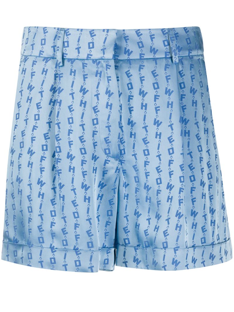 OFF-WHITE LOGO PRINTED SHORT SHORTS