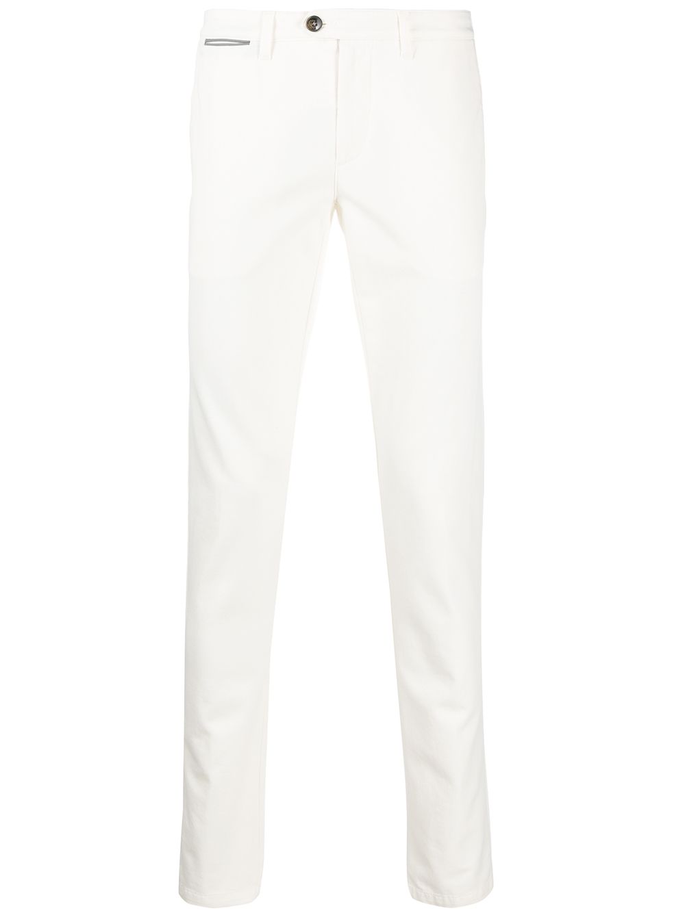 Shop Eleventy Skinny Trousers In White