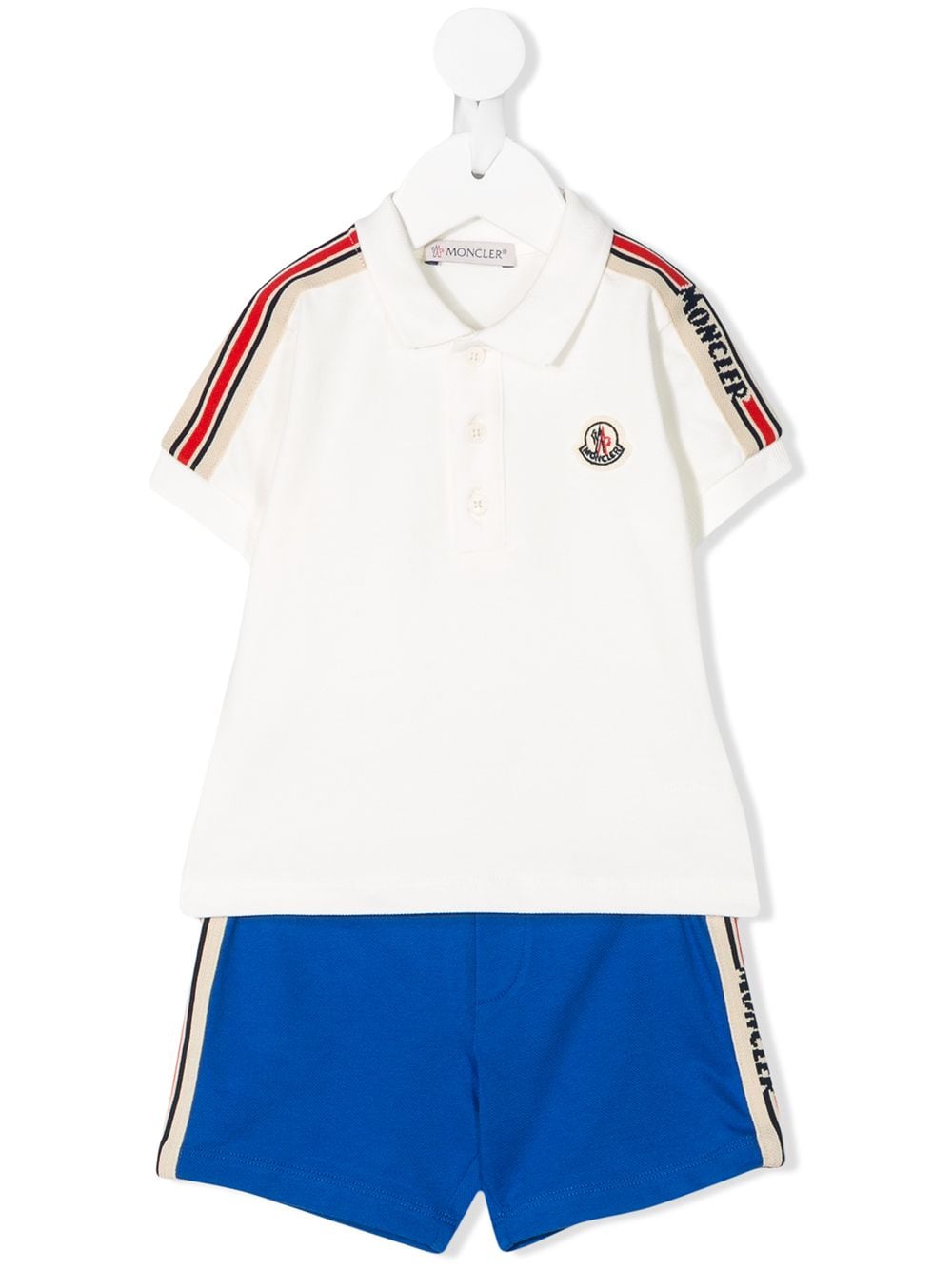 Moncler Babies' Two Piece Short Set In 白色