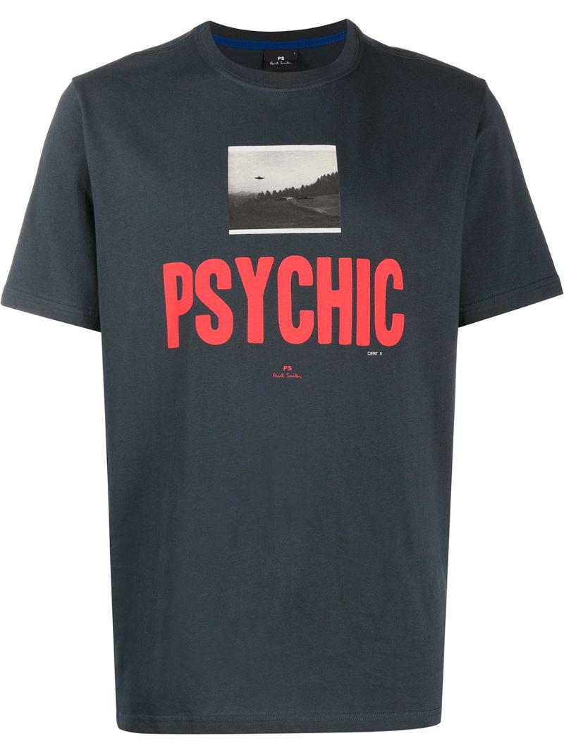 Ps By Paul Smith Psychic Print T-shirt In Grey