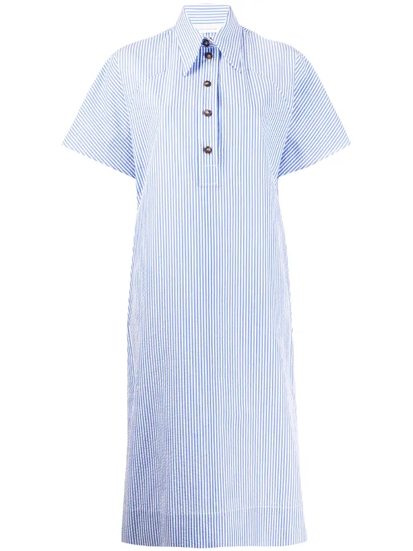short sleeve shirt dress white