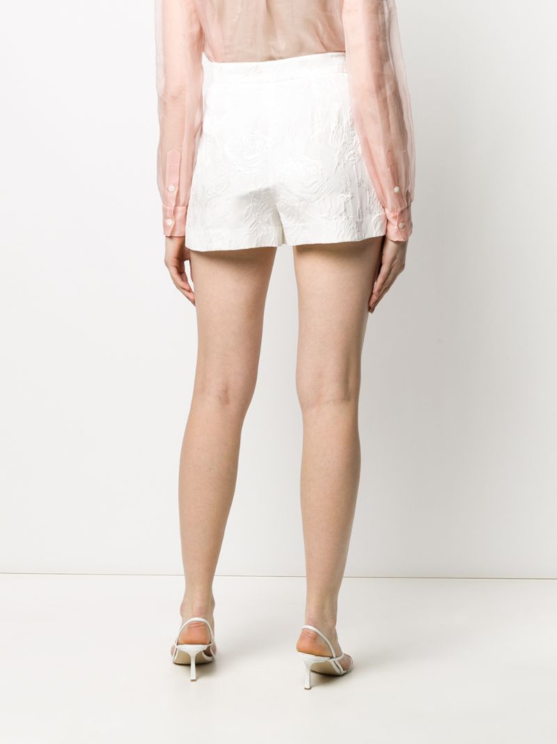 Shop Dolce & Gabbana Floral Jacquard Shorts In White