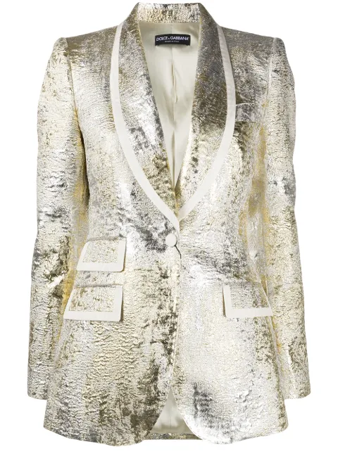 Dolce & Gabbana metallic textured blazer