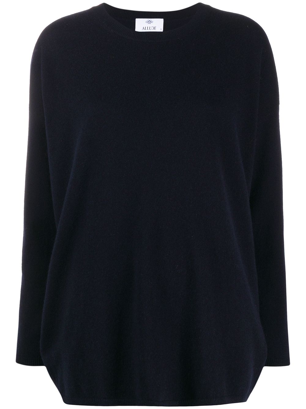 Allude Boxy Fit Fine Knit Jumper In Blue