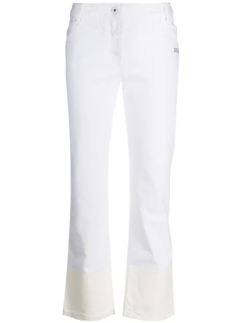 Off-White contrast hem mid-rise jeans
