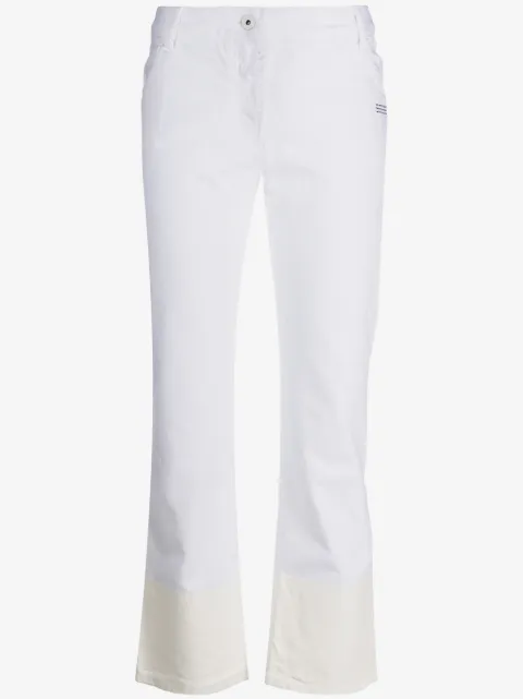 Off-White contrast hem mid-rise jeans