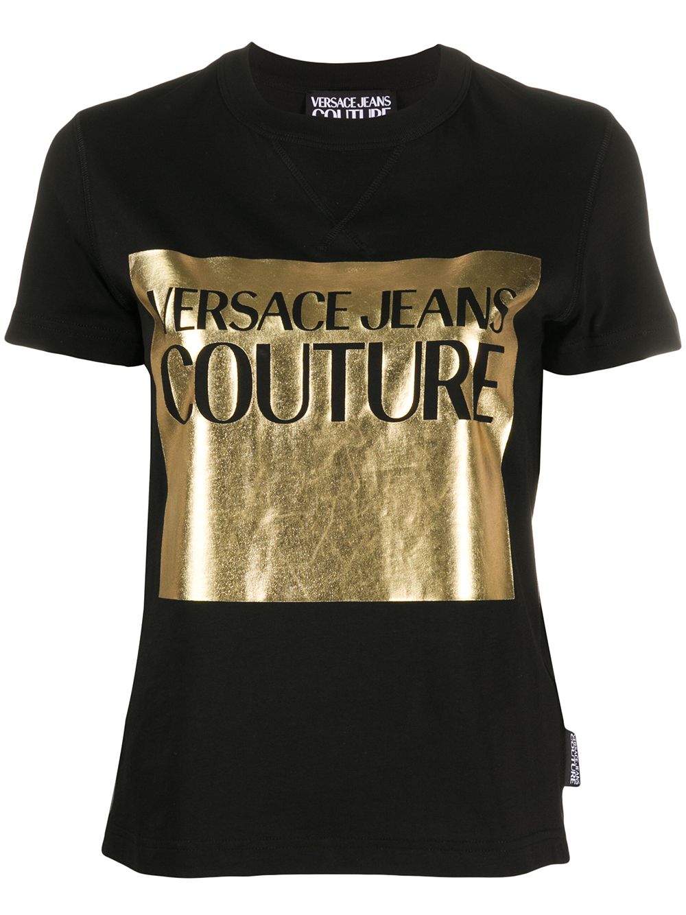 Versace Jeans Couture Foil Logo T-shirt In Black