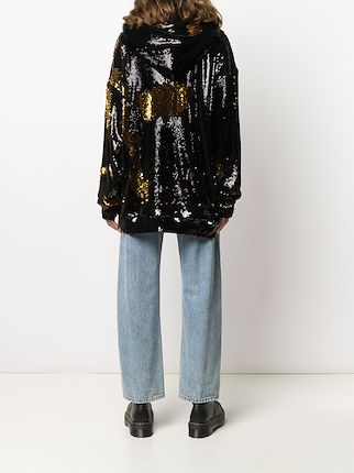 sequin embellished hoodie展示图