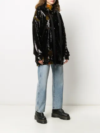 sequin embellished hoodie展示图