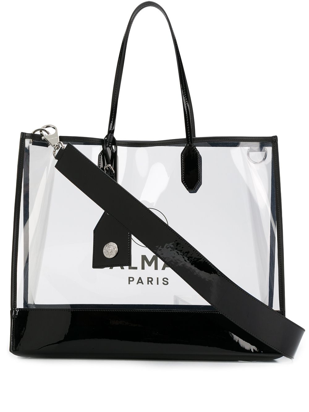 фото Balmain прозрачная сумка-тоут с логотипом