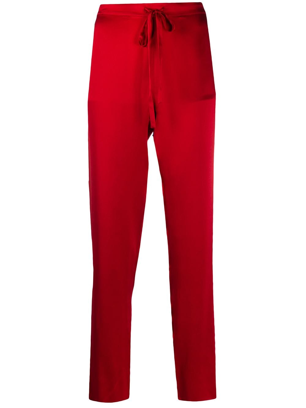 Shop Marques' Almeida Tapered Pajama Trousers In Red