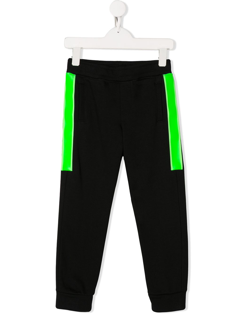 Shop Emporio Armani Panelled Block Color Track Pants In Black