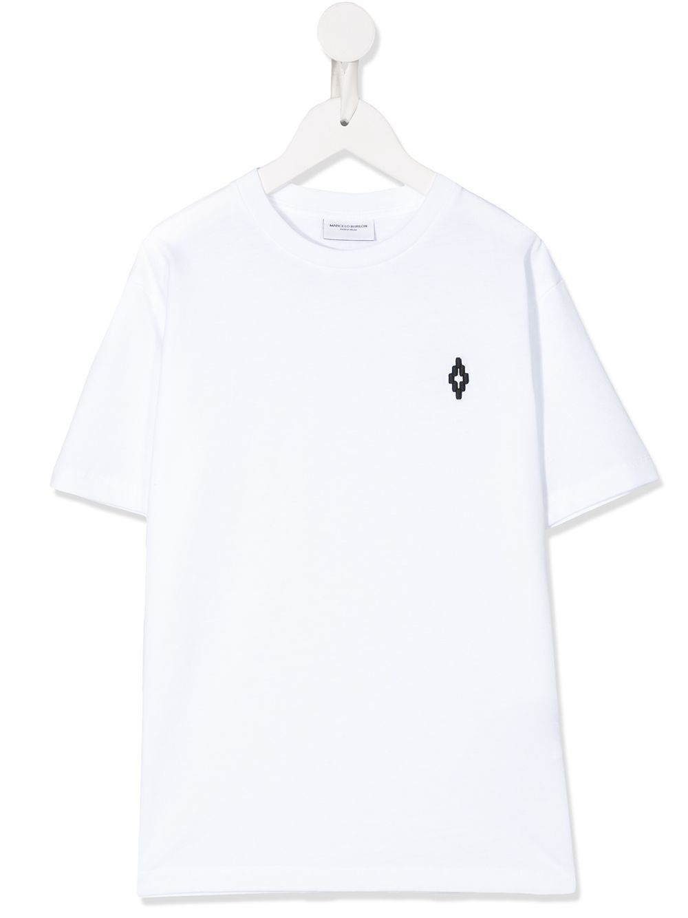 Marcelo Burlon County Of Milan Kids' Logo-print Crew Neck T-shirt In White