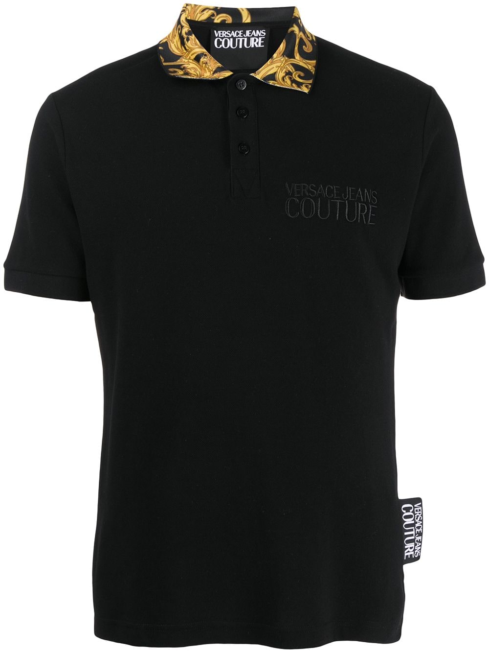 VERSACE JEANS COUTURE EMBROIDERED LOGO POLO SHIRT