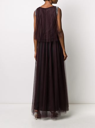 sleeveless flared maxi dress展示图