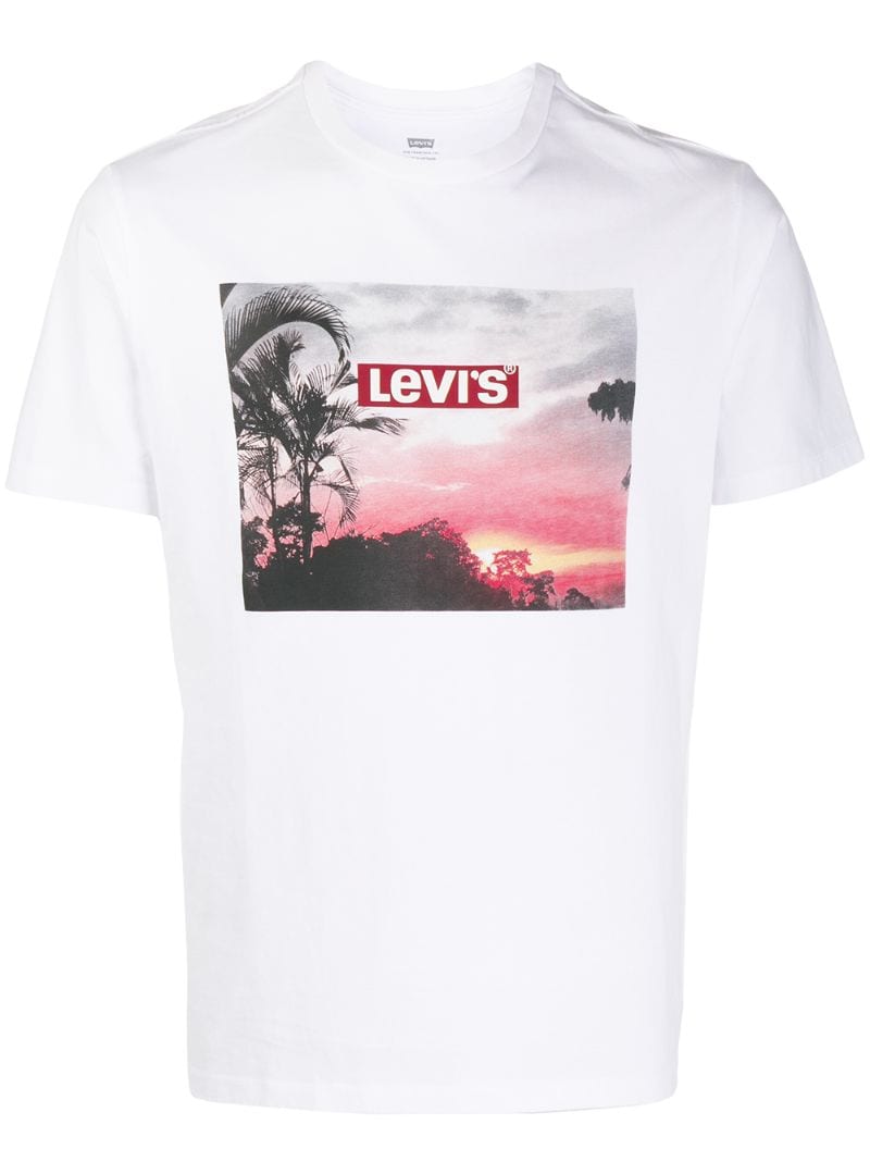 Levi's Sunset Print T-shirt In White