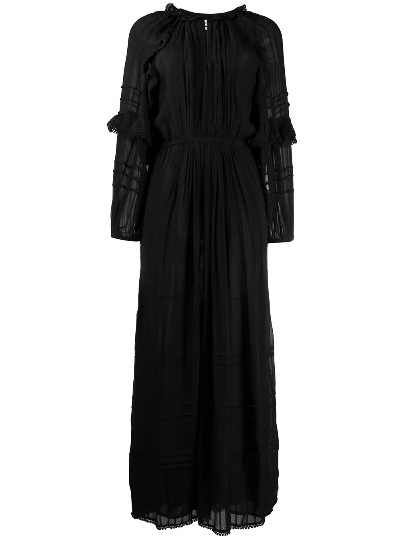 black peasant dress