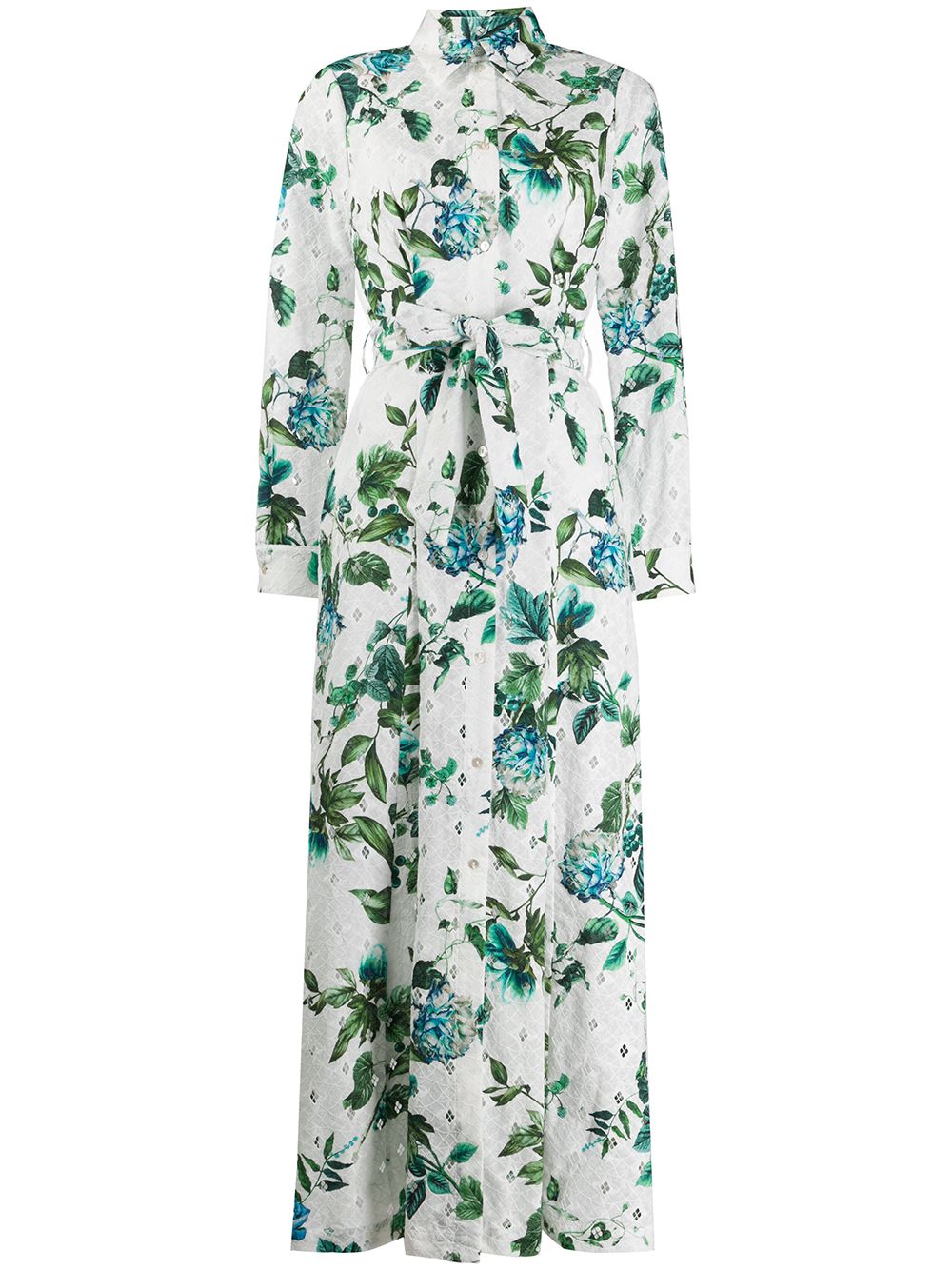 BLUMARINE FLORAL PRINT SHIRT DRESS