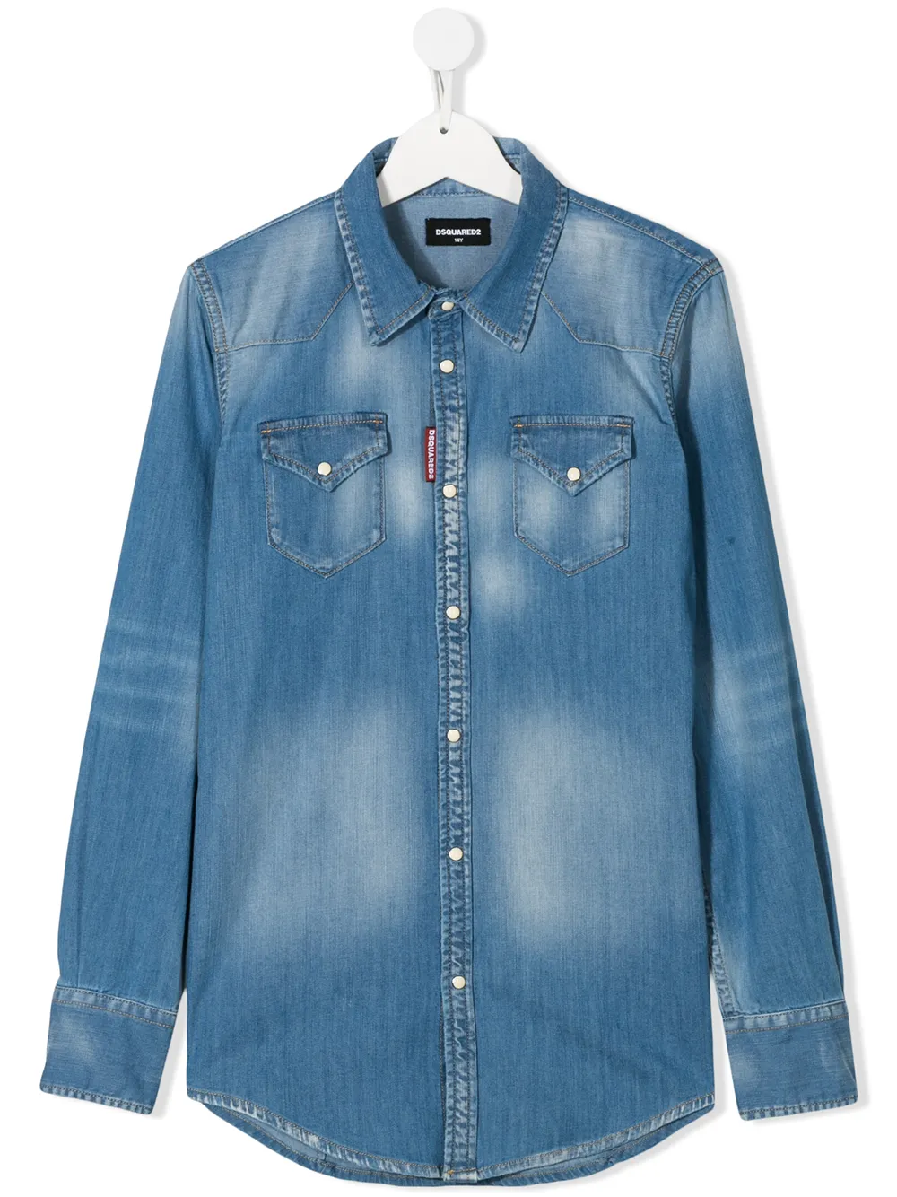 

Dsquared2 Kids faded denim shirt - Blue