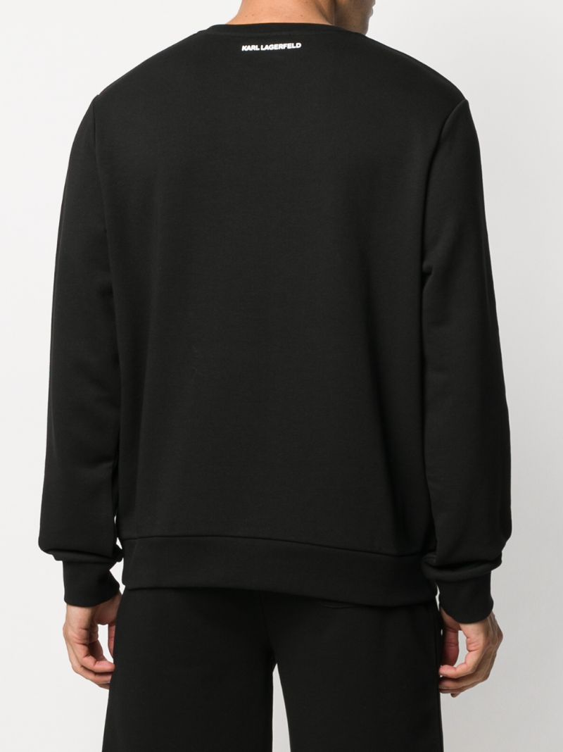 Shop Karl Lagerfeld Quote Print Sweatshirt In Black