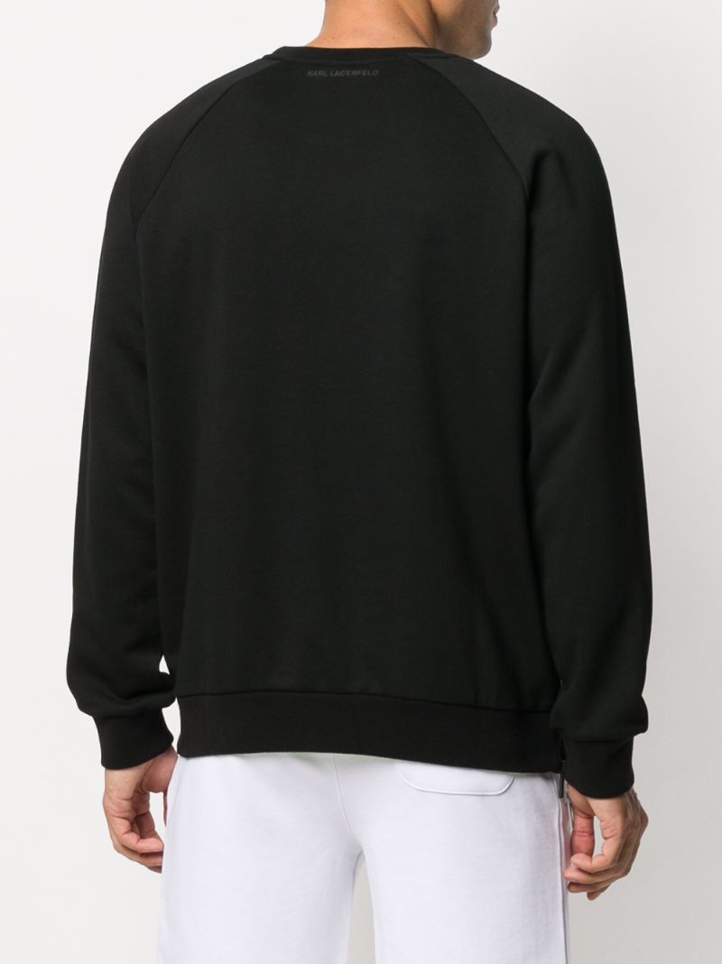 Shop Karl Lagerfeld Logo Print Sweatshirt In Black