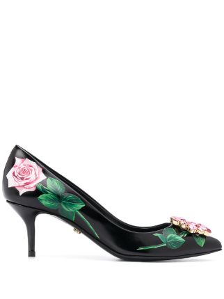 dolce and gabbana tropical embellished heels