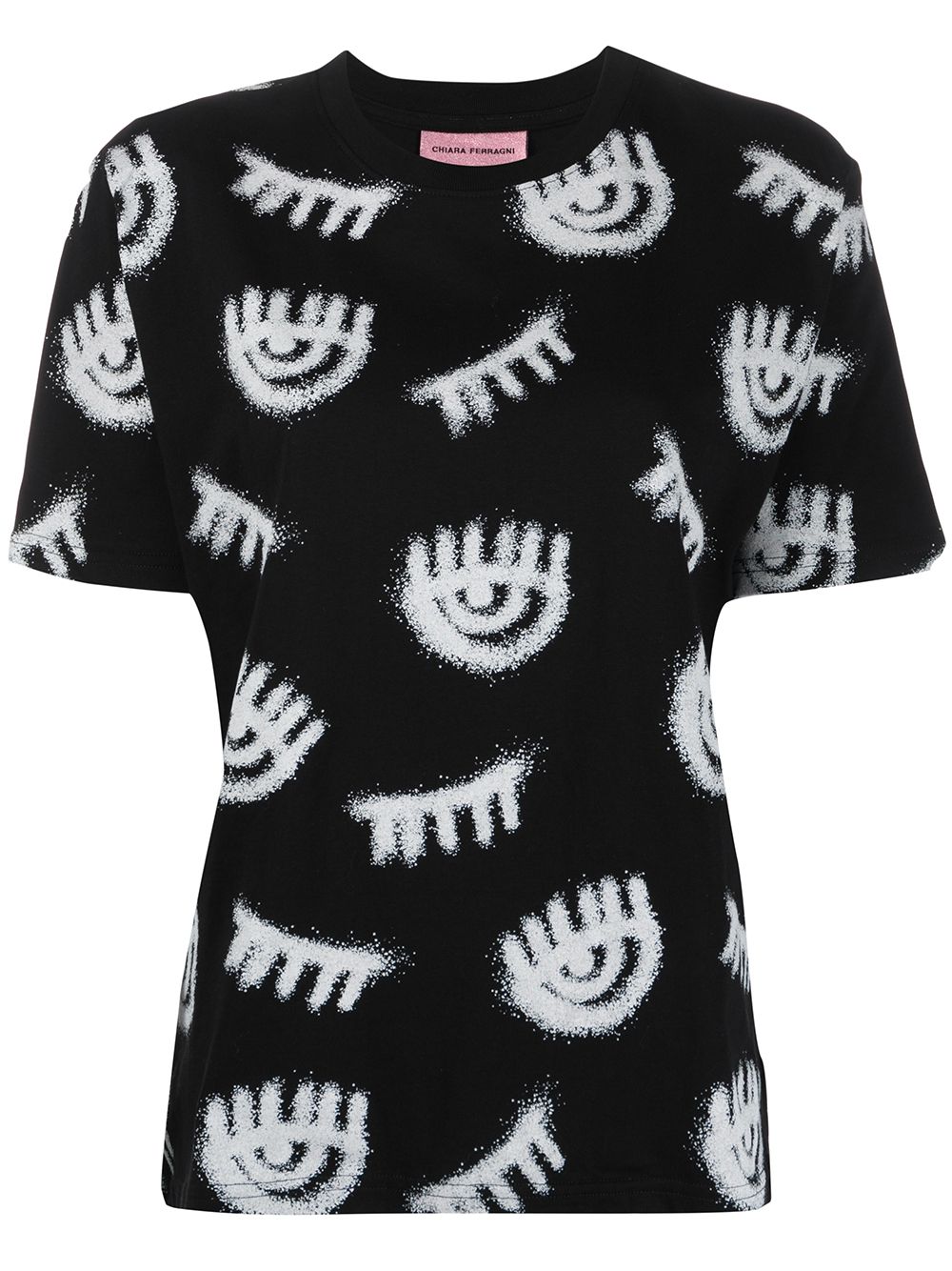 Chiara Ferragni Eyelash Print Jumper In Black