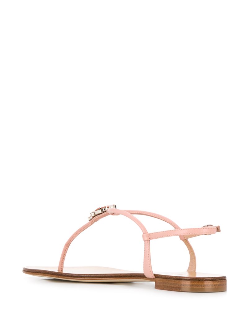 Shop Giuseppe Zanotti Jewelled Strappy Sandals In Pink