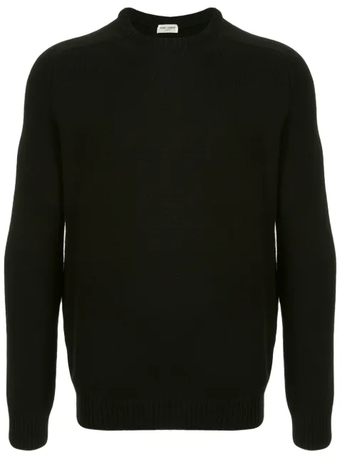 Saint Laurent suéter de cachemira con cuello redondo