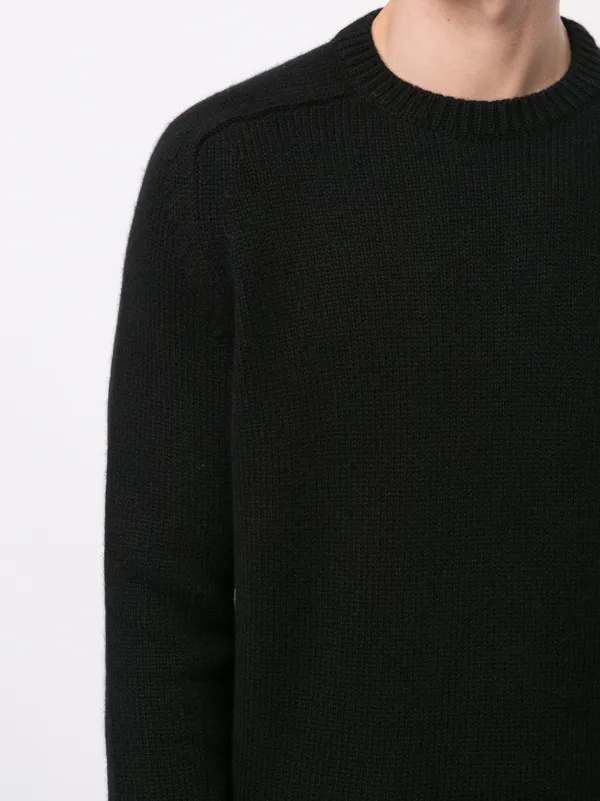 Saint Laurent Cashmere Crew Neck Jumper | Black | FARFETCH