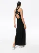 Versace halterneck side slit maxi gown