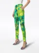 Versace palm-print slim fit trousers