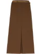 Image 1 of Victoria Beckham chain belt pleated midi skirt