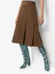 Image 2 of Victoria Beckham chain belt pleated midi skirt