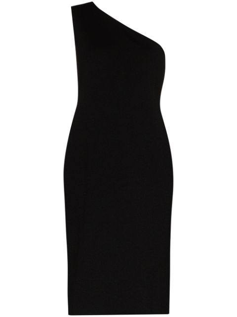 Bottega Veneta mellemlang kjole med one-shoulder-snit