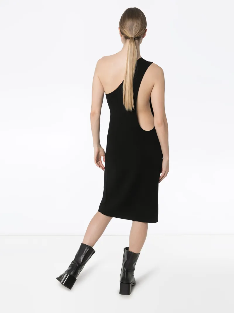 BOTTEGA VENETA ONE-SHOULDER MIDI DRESS