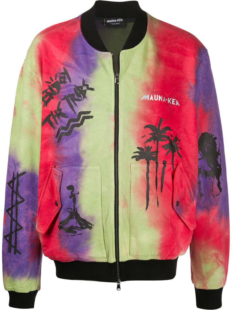 Shop Mauna Kea Tie-dye Print Bomber Jacket In Pink