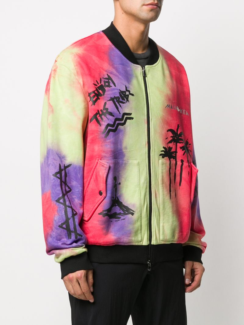 Shop Mauna Kea Tie-dye Print Bomber Jacket In Pink