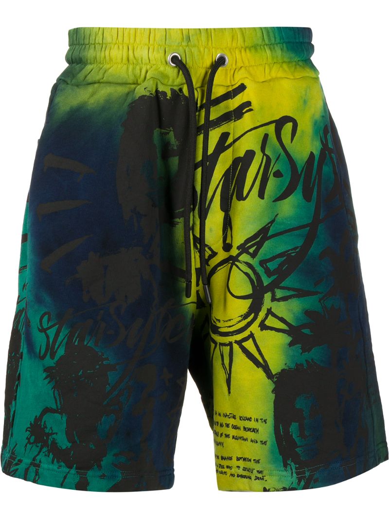 Mauna Kea Tie Dye Track Shorts In Blue