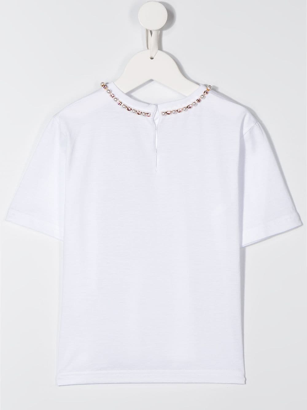Dolce & Gabbana Kids T-shirt met halsketting Wit