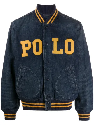 polo ralph lauren men's iconic letterman jacket