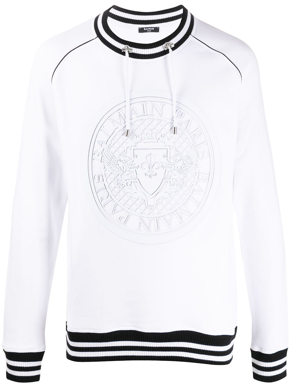 Balmain Medallion Sweatshirt In White