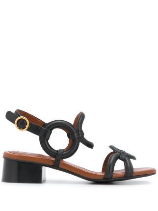 see by chloe block heel sandals