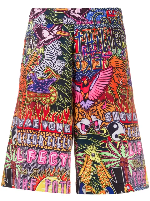 Neil Barrett all-over printed shorts