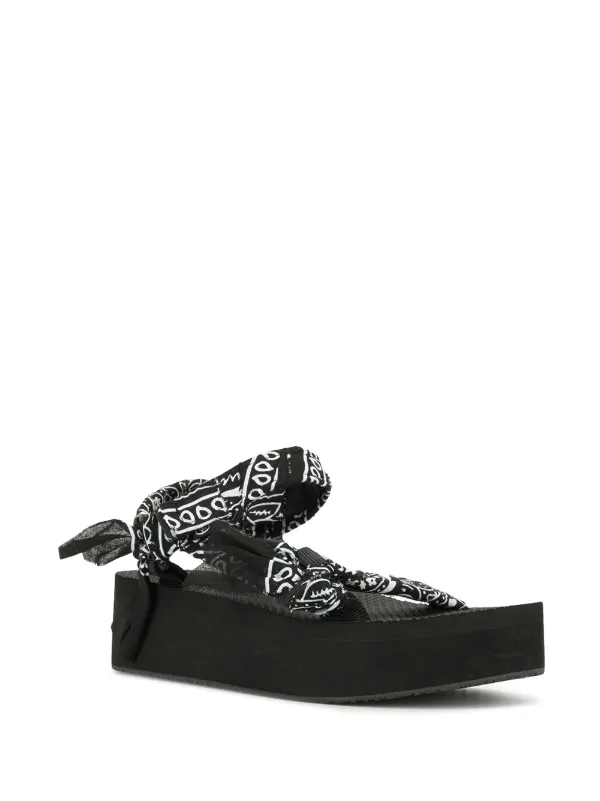 bandana platform sandals