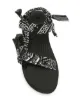 Arizona Love bandana wrapped platform sandals