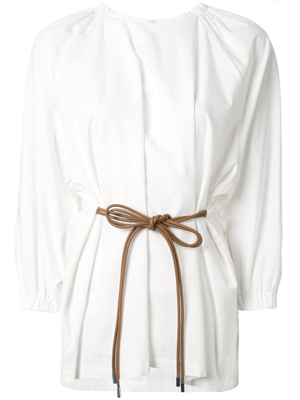MULLER OF YOSHIOKUBO PLAIN TIE-WAIST BLOUSE