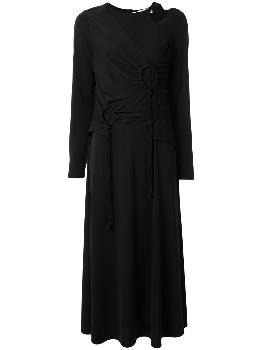 Muller Of Yoshiokubo Cut Out Asymmetric Hem Dress In 黑色